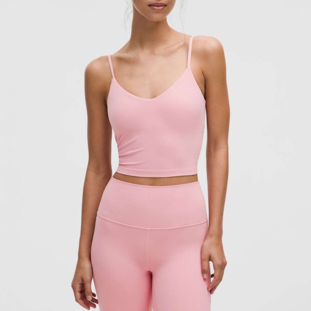 Lululemon align cropped cami tank top *light support A/B cup 10 pink nulu 2024